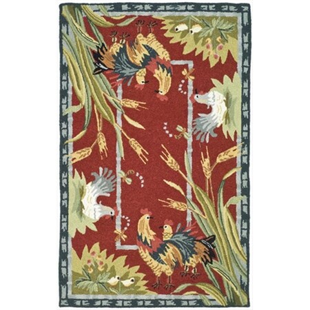 Safavieh 2 ft. 6 in. x 12 ft. Runner Transitional Chelsea Burgundy Hand Hooked Rug HK56C-212